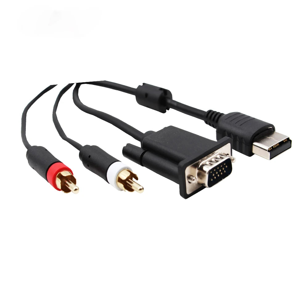 VGA Adapter for SEGA DC DreamCast to VGA monitor and RCA Audio + 3.5mm to 2-Male RCA Adapter gaming accessories