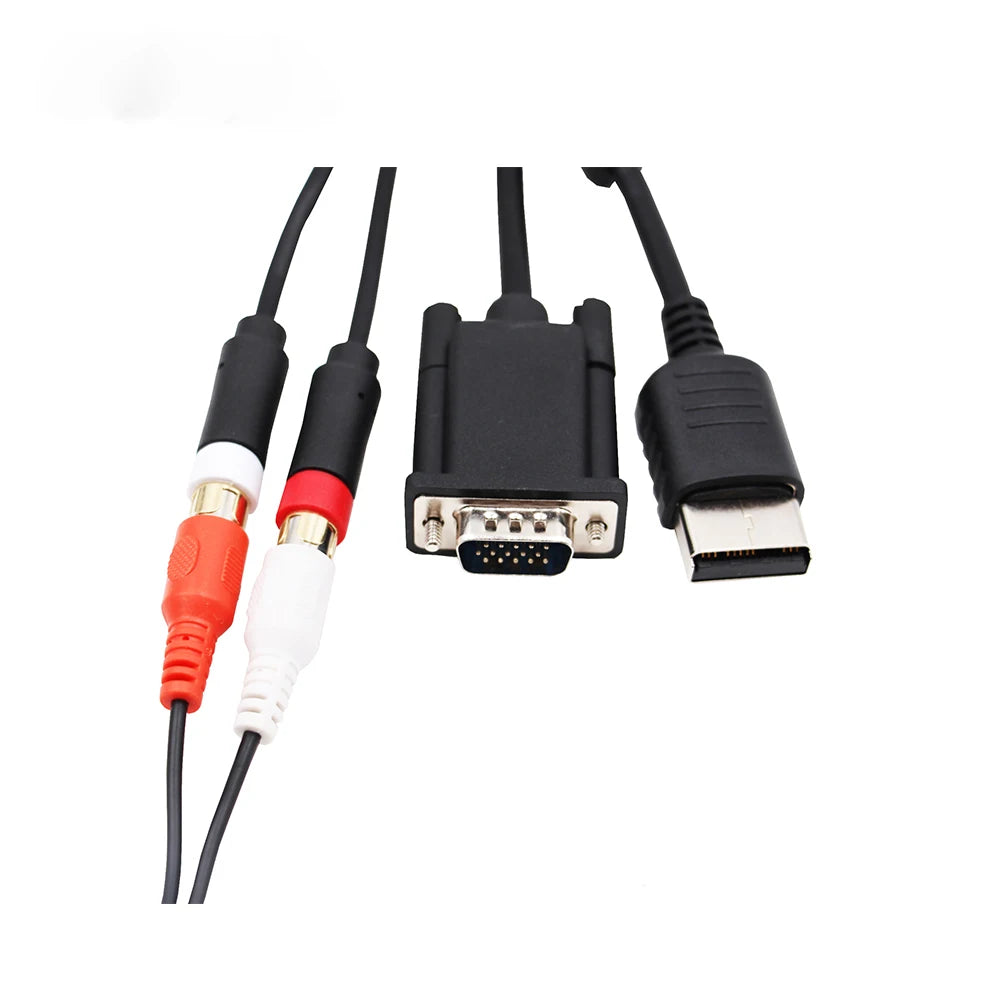 VGA Adapter for SEGA DC DreamCast to VGA monitor and RCA Audio + 3.5mm to 2-Male RCA Adapter gaming accessories