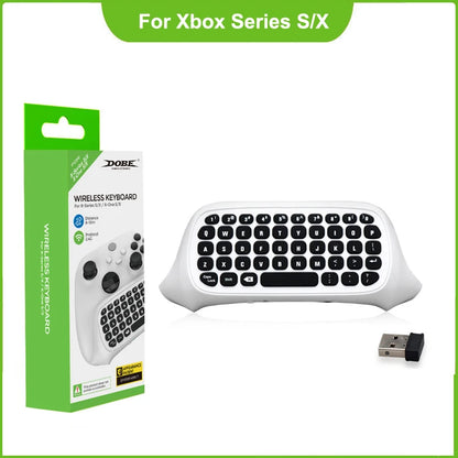 Wireless 2.4Ghz Mini Controller Keyboard Gaming Chatpad with Audio/Headset Jack for Xbox Series X/S Controller Accessories