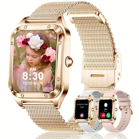 1.57inch Women's Smart Watch Wireless Call (Pick/Pick/Refund Connecting Phone), a Variety of Fitness Activity Tracks of Sports Models/Artificial Intelligence Voice/Culator, Compatible with Android Iphone, Gift for Girlfriends