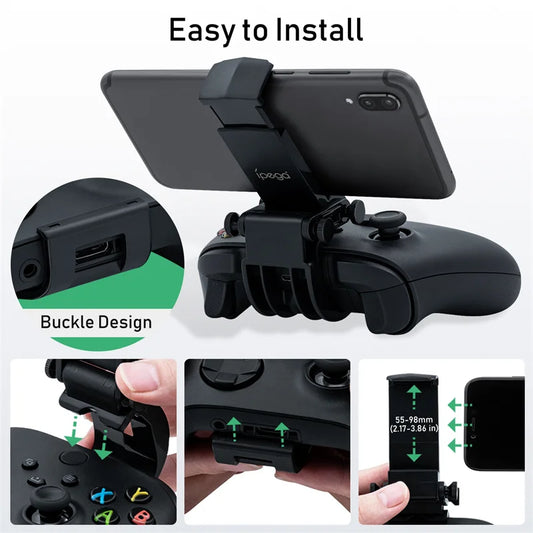 PG-XBS005 Mobile Phone Gaming Clip Stand Bracket for Xbox Series X/S/for Xbox One/Elite 2 Wireless Controllers Gamepad