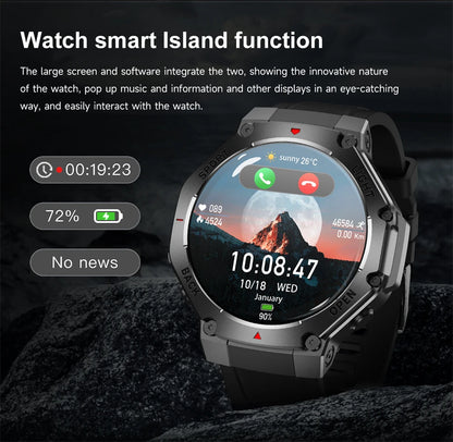 2025 New Original Premium GPS Smart Watch Ultra HD AMOLED Display Flashlight Built-in GPS BT Call Waterproof Smart Bracelet  Men