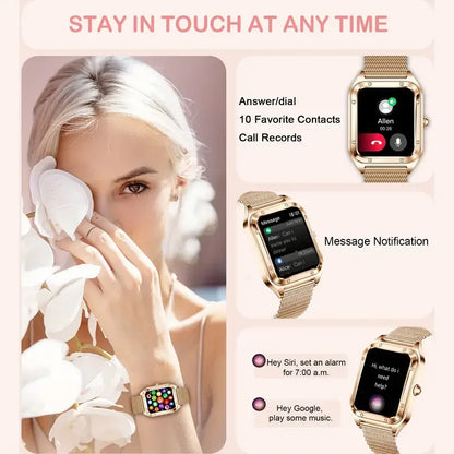 1.57inch Women's Smart Watch Wireless Call (Pick/Pick/Refund Connecting Phone), a Variety of Fitness Activity Tracks of Sports Models/Artificial Intelligence Voice/Culator, Compatible with Android Iphone, Gift for Girlfriends