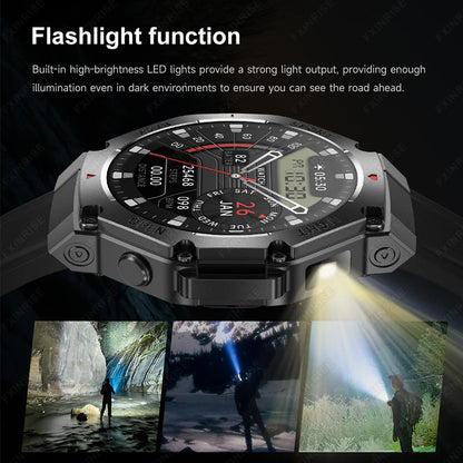 2025 New Original Premium GPS Smart Watch Ultra HD AMOLED Display Flashlight Built-in GPS BT Call Waterproof Smart Bracelet  Men